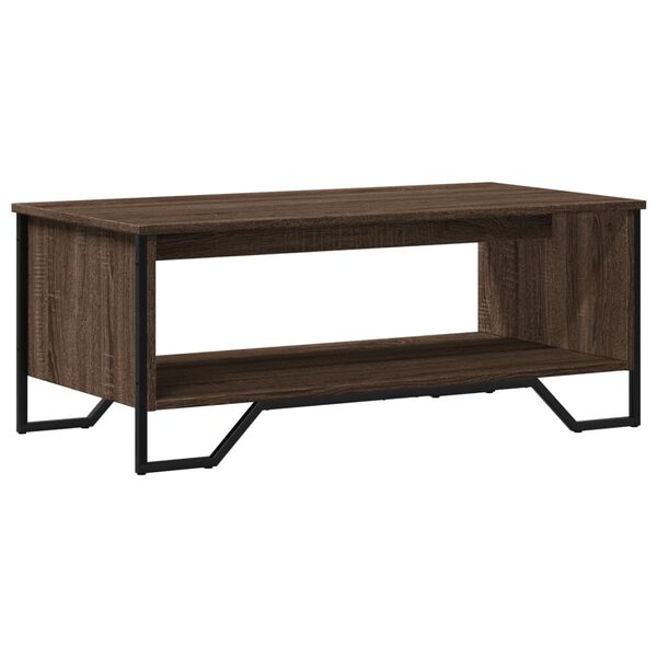 vidaXL Coffee Table Brown Oak Engineered Wood Medium Coffee Table