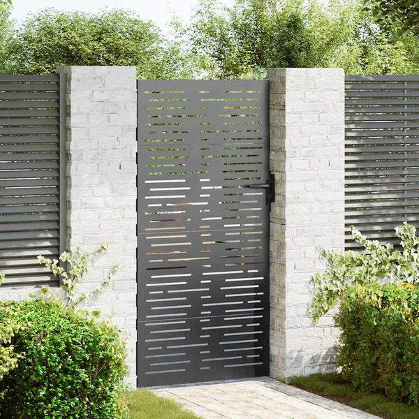 vidaXL Garden Gate 33.5x68.9" Corten Steel Square Design