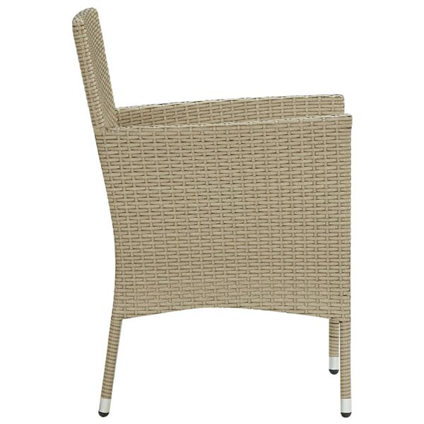 vidaXL Garden Chair Set of 2 Beige