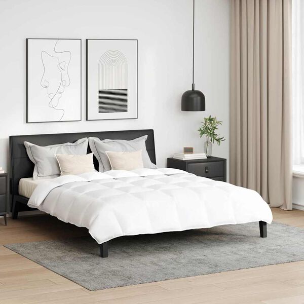 vidaXL Duvet Set with Pillow 3 pcs White Down Feather