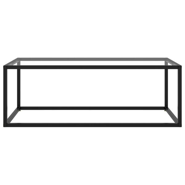 vidaXL Coffee Table Black and Transparent