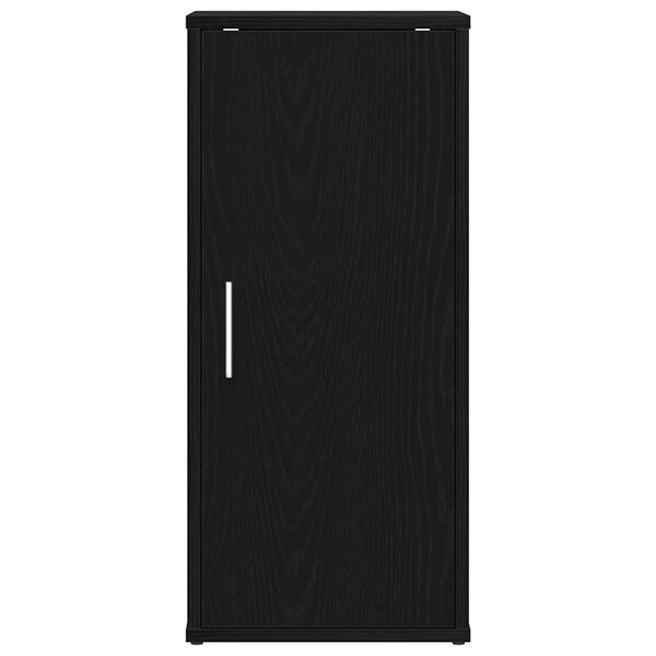 vidaXL Shoe Cabinet Black Oak Engineered Wood Small Wall mounting