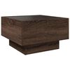 vidaXL Coffee Table Brown oak Engineered wood, glass 19.7x19.7x11.8 in