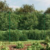 vidaXL Wire Mesh Fence with Spike Anchors Green 5.2x82.0'