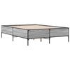 vidaXL Bed Frame Grey Sonoma Engineered Wood, Metal King Size Tough