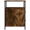 vidaXL Bedside Cabinet Smoked oak Engineered wood, Iron Standard