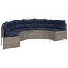 vidaXL Patio Sofa Gray PE rattan Large Modular Patio Sofa Modern