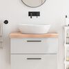 vidaXL Bathroom Countertop 31.5 x 19.7 x (0.8-2.4) " Untreated Solid Wood