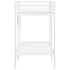 vidaXL Bunk Bed White Steel Twin Bunk Bed Rectangular Minimalist