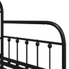 vidaXL Daybed Frame with Headboard Black 42.1" x 79.9" Steel