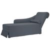 vidaXL Chaise Lounge Dark grey Velvet, plywood, plastic, foam Medium