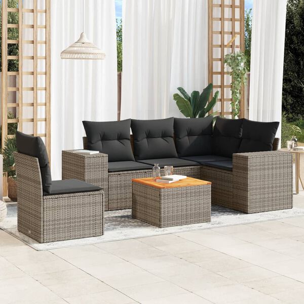 vidaXL Garden Sofa Set Grey