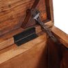 vidaXL Storage Box with Storage with Lock Brown Solid Mango Wood