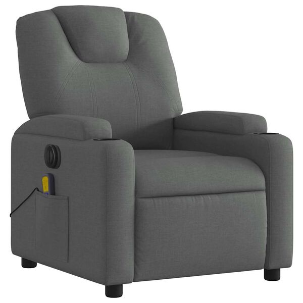 vidaXL Electric Massage Recliner Chair Dark Gray
