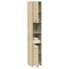 vidaXL Bathroom Cabinet Sonoma Oak Engineered Wood Narrow