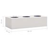 vidaXL Cabinet With Planter Box Grey Steel 35.4 x 15.7 x 44.5 in