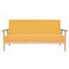 vidaXL Sofa Set Yellow Polyester fabric, Wood Large Durable Sofa Set
