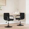 vidaXL Swivel Dining Chair Set of 2 Black