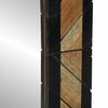 vidaXL Mirror Black and Brown 50 x 2 x 50 cm Solid Wood Acacia