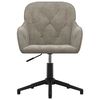vidaXL Swivel Office Chair Light Gray Velvet