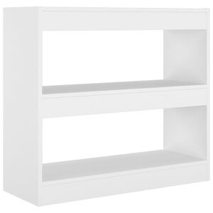 vidaXL Book Cabinet White Engineered wood Medium Book Cabinet