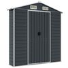 vidaXL Garden Shed Anthracite Galvanized Steel Large Garden Shed