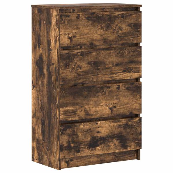 vidaXL Sideboard Smoked Oak Engineered Wood Medium Storage Cabinet