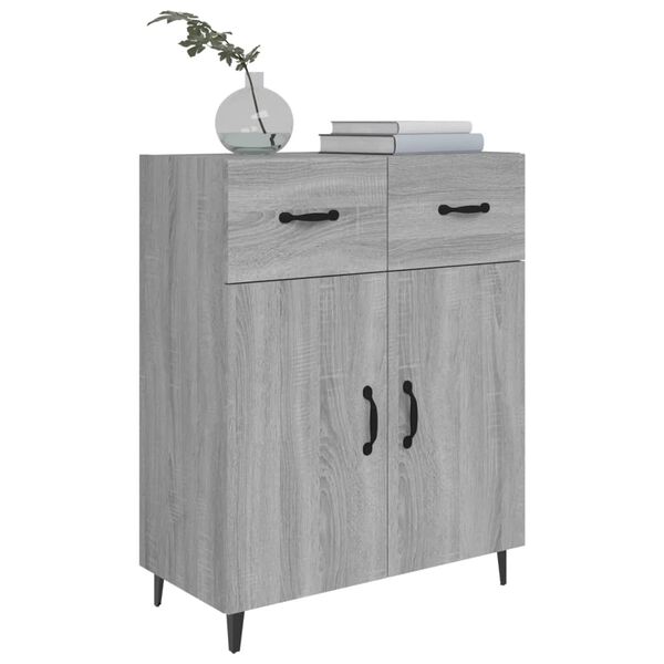 vidaXL Sideboard Grey Sonoma Engineered Wood Medium Cabinet