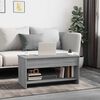 vidaXL Coffee Table Grey Sonoma Engineered Wood Medium Height-Adjustable