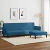 vidaXL Sofa Bed Blue Velvet 2-seater Transforms into different furniture