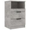 vidaXL Bedside Cabinet Set of 2 Concrete grey Engineered wood Standard