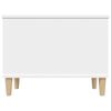 vidaXL Coffee Table White Engineered wood, solid eucalyptus wood Compact