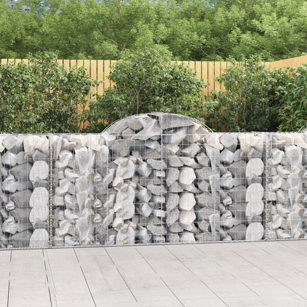 vidaXL Gabion Basket Set of 25 Silver Galvanized Iron Large