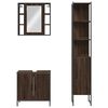 vidaXL Bathroom Cabinet Set Brown Oak