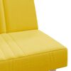 vidaXL Sofa Bed Light Yellow Fabric (100% polyester), plywood Standard