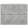 vidaXL Bedside Cabinet Concrete Grey Engineered Wood Small