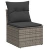 vidaXL Garden Sofa Set Grey PE Rattan 4 Piece Set Modular