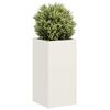 vidaXL Planter White Cold-Rolled Steel Large Decorative Inlays Planter