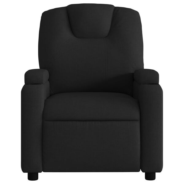 vidaXL Massage Recliner Chair Black Fabric (100% polyester), metal, plywood