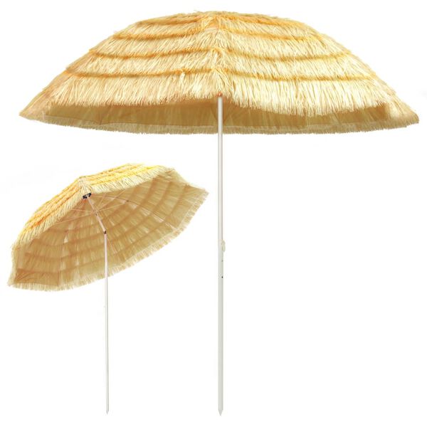 vidaXL Beach Parasol Natural Polypropylene