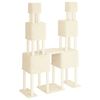 vidaXL Cat Tree Cream Engineered wood, plush, sisal Extra Tall Durable