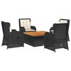 vidaXL Garden Lounge Set Black and cream