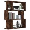 vidaXL Book Cabinet Smoked Oak Engineered Wood 31.5x9.4x37.8 in