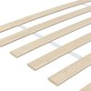 vidaXL Slatted Bed Base Natural Wood Solid Poplar Wood Standard Size
