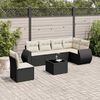 vidaXL Garden Sofa Set Black