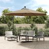 vidaXL Cantilever Garden Parasol Taupe Polyester Large Tiltable