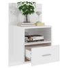 vidaXL Wall-mounted Bedside Cabinet Set of 2 High gloss white