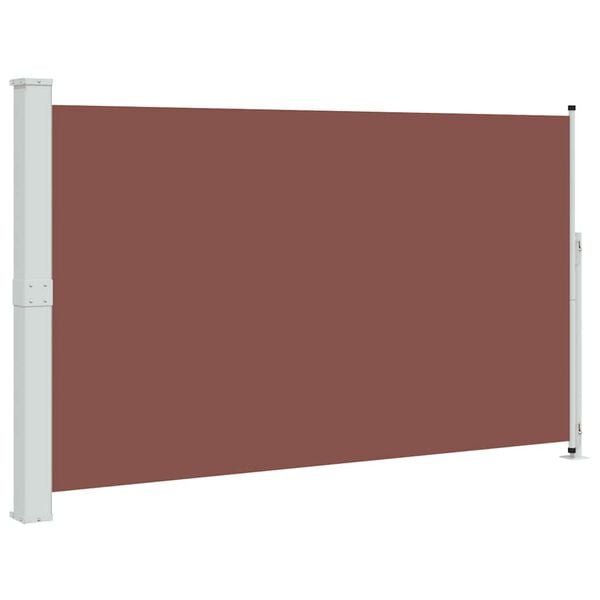 vidaXL Side Awning Black and Grey Polyester and Powder-Coated Steel