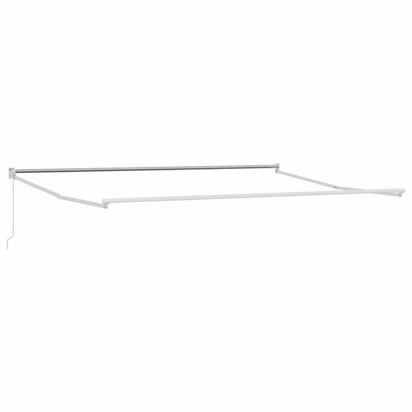 vidaXL Awning Manual White 196.9"x 118.1" Metal