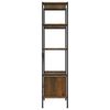 vidaXL Shelf Unit With Cabinet Dark Brown and Black